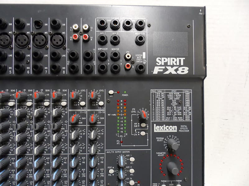 Soundcraft Spirit Folio FX8 mixer w/ Lexicon effects Live Mix Studio Band  DJ PA System