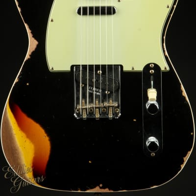 Fender Custom Shop 1960 Telecaster Custom Heavy Relic – Black over Chocolate 3-Color Sunburst image 2