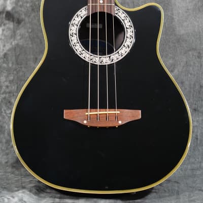 Ovation CC74 Celebrity Series Acoustic Electric Cutaway Bass Vintage 90s Black Gloss W FAST Shipping for sale