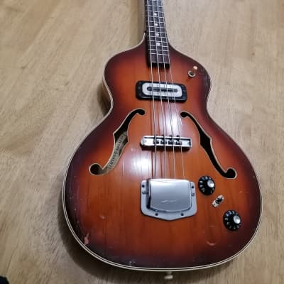 Rare 1964 Hoyer German Bass Vintage @ Hofner Warwick Violin Framus Klira 500/1 Fender Gibson Eko  Meazzi Crucianelli Eko Vox image 7