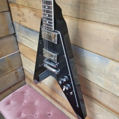 2023 Gibson USA 70's Flying V (Pre-Owned) - Black w/ Hard Case image 4