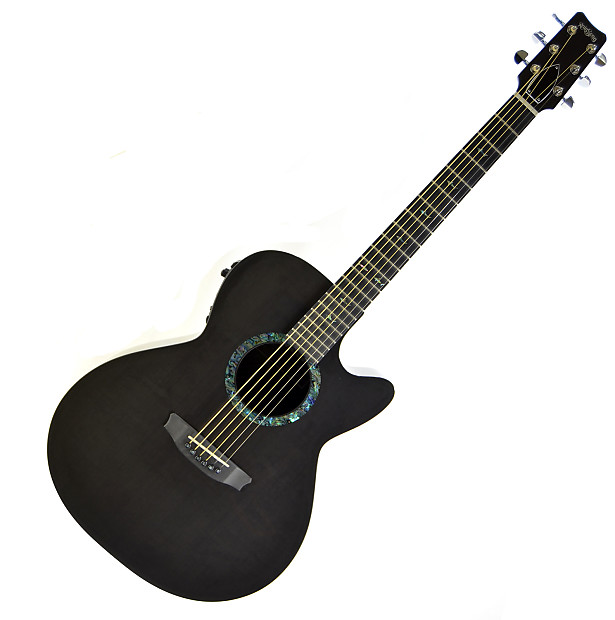 RainSong CO-WS1000N2 Concert Wind Song Acoustic-Electric Guitar Black image 1