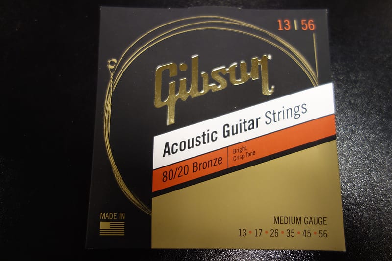 Gibson SAG-BRW13-1 Bronze 80/20 Acoustic Guitar Strings 13-56 image 1