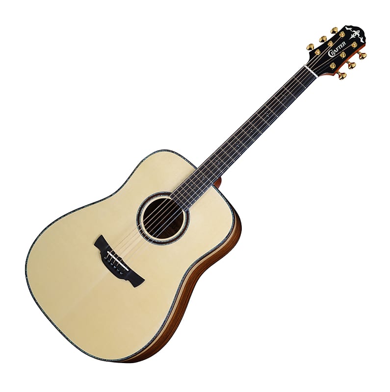 Crafter KDLX-5000 Prestige Dreadnought Natural Gloss Acoustic Guitar 25.5" image 1