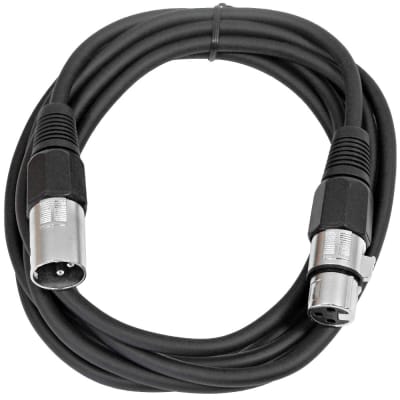 2 Pack of XLR Patch Cables 6 Foot Extension Cords Jumper - Black and Black image 1