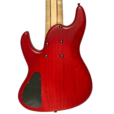 Miura MB-1 6-String Electric Bass Guitar Trans Red image 2