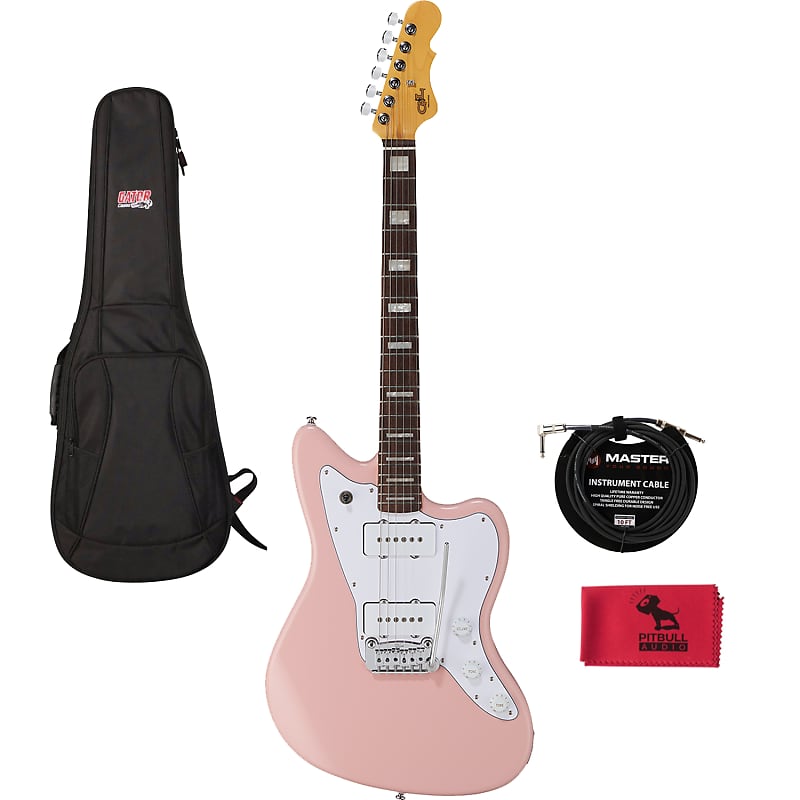 G&L Tribute Doheny Guitar, Shell Pink w/ Gig Bag, Cable