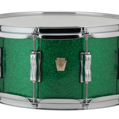 Ludwig Pre-Order Classic Maple 6.5x14" Green Sparkle Kit Snare Drum | Special Order | Authorized Dealer image 1