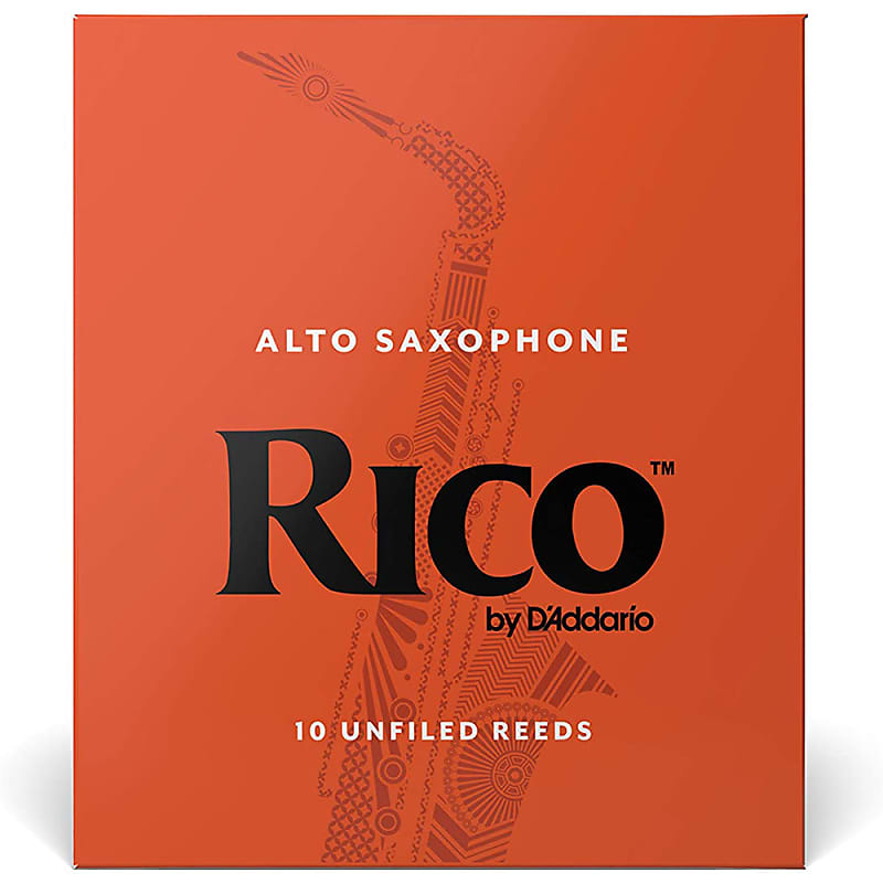 D'Addario Rico RJA1020 Alto Saxophone Reed 10-Pack, Strength 2.0 image 1