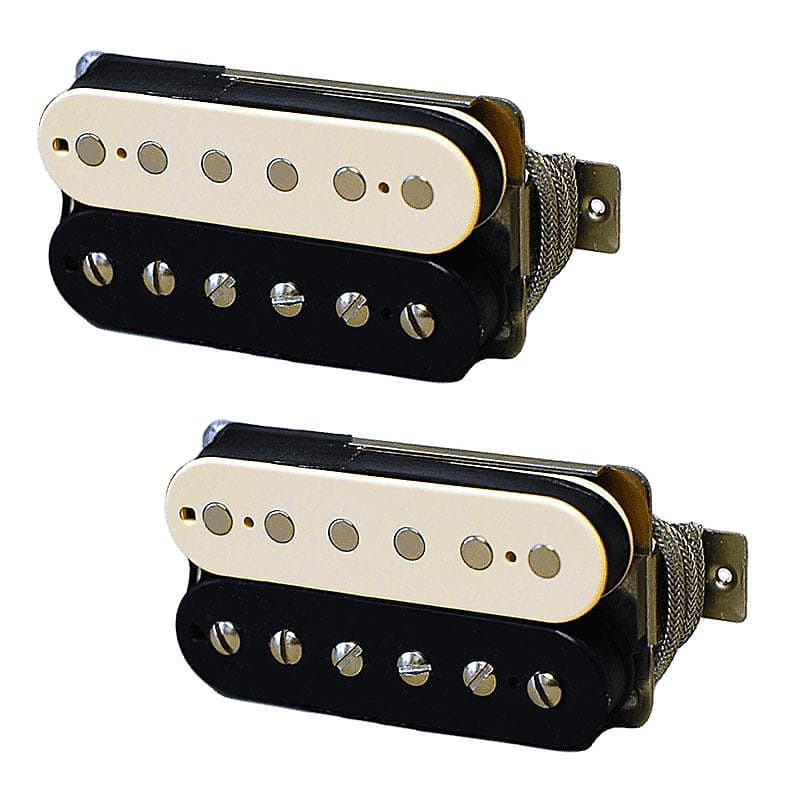 Lindy Fralin Pure P.A.F. Humbucker Pickup Set Zebra Bobbins 