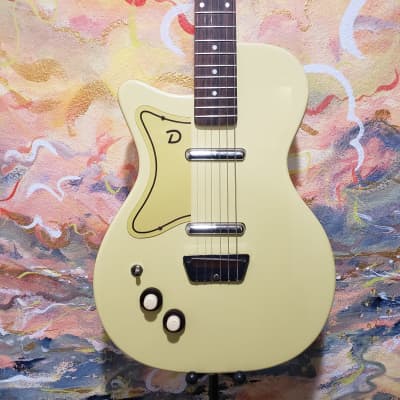 1990's Danelectro U2 ‘57 Reissue Cream Electric Guitar "Left Handed" (USED) "SOLD AS IS" image 2