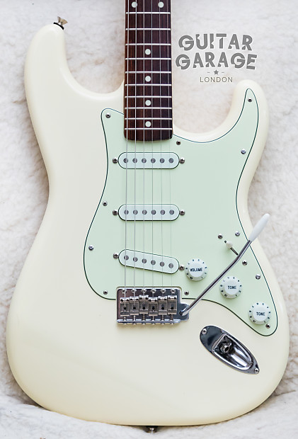 1989 Fender Japan 62 Vintage Reissue Olympic White Stratocaster guitar - MIJ