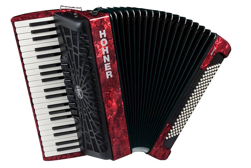 HOHNER BRAVO III 120 ROSSO A16832 SILENTKEY | Reverb