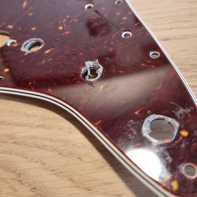 Fender Pickguard Stratocaster SSS (with Truss Rod Notch) 11 Hole Vintage Holder Tortoise Shell 4 Ply image 4