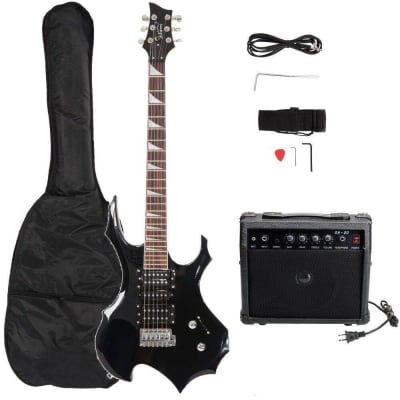 3 Color Practice Basswood Electric Guitar with Bag AND 20W Amp image 1