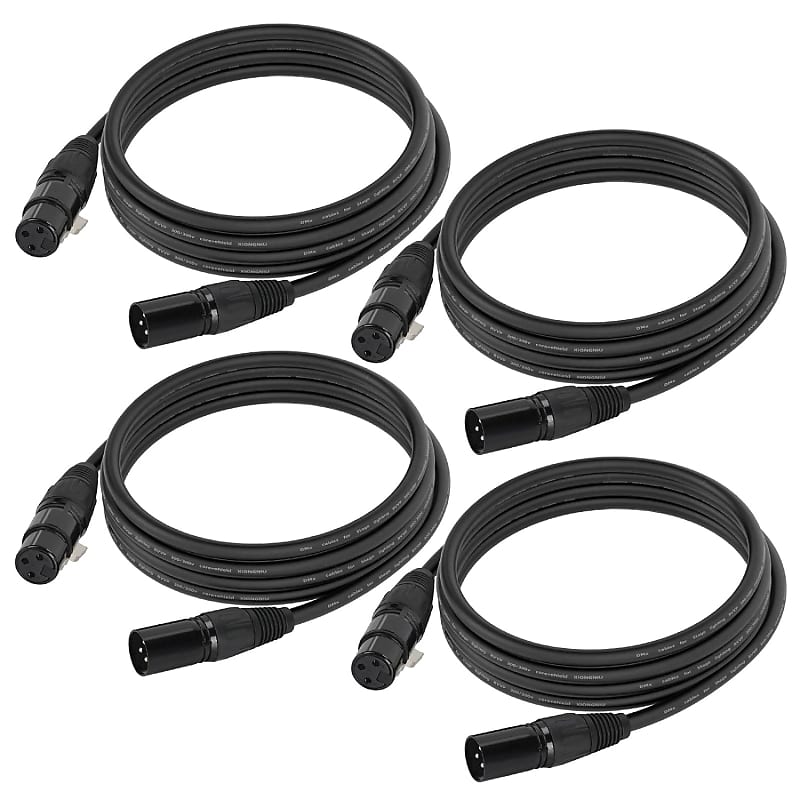 10Ft Dmx Cable, 4 Pack 3M Dmx Light Cables Dmx Wires, 3-Pin | Reverb