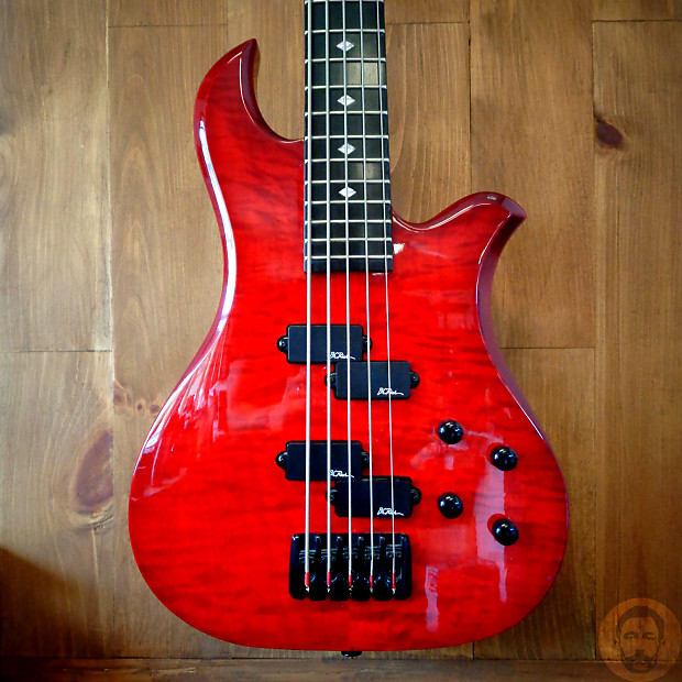 BC Rich NJ Series Eagle 5 String Bass - Trans Red | Reverb