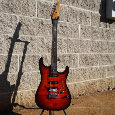 Schecter CUSTOM SHOP USA Sunset Custom-II HSS Tiger Eye Satin 6-String w/Case (2024) image 3