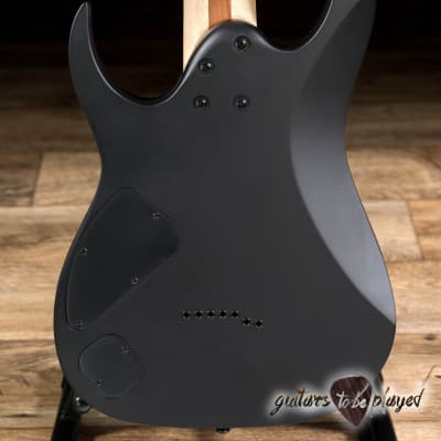 Ibanez RGIXL7 Iron Label 7-String Guitar – Black Flat image 7