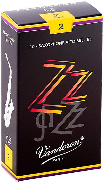 Vandoren SR412 ZZ Series Alto Saxophone Reeds - Strength 2 (Box of 10) image 1