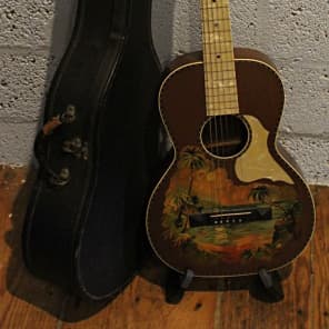 1920s Stromberg-Voisinet (Kay) Hawaiian Themed Parlor Guitar - Very Cool! image 8