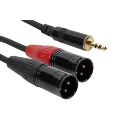SuperFlex GOLD SFP-Y05XM3.5MM 3.5mm TRS to Dual XLR Male Y Patch Cable, 5ft image 4