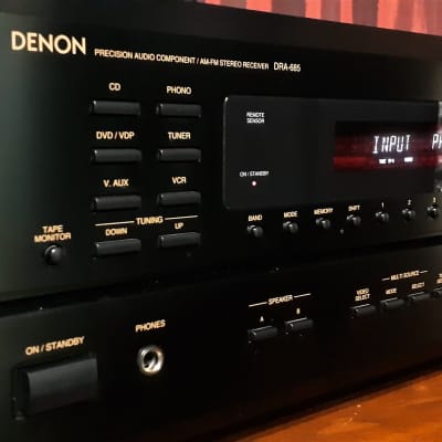 2004 Denon DRA-685 AM/FM Audio Video Stereo Receiver With Turntable PHONO Input image 3