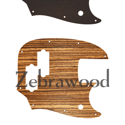 Van Dyke-Harms Mustang PJ Bass Wood Pickguard, Single, Many Exotic Hardwoods image 7