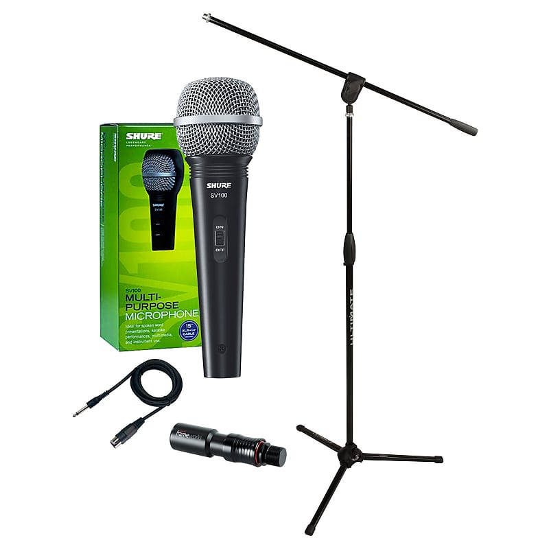 Shure SV100W MultiPurpose Microphone with Pro Stand & Quick Reverb