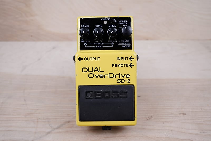 Boss SD-2 Dual OverDrive (Silver Label) Yellow 1996 MIT | Reverb