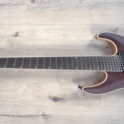 Jackson Concept Series Soloist SLAT7P HT MS Guitar, Ebony, Satin Bourbon Burst image 6