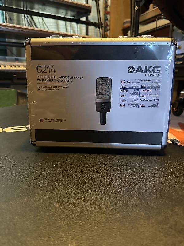 AKG C214 Large Diaphragm Cardioid Condenser Microphone 2010s - Black image 1
