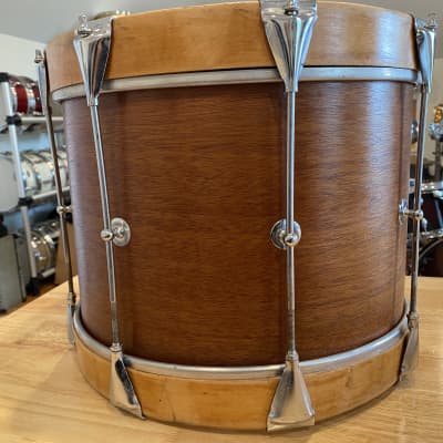 Slingerland Marching Tom  70s Mahogany shell and maple hoops image 3