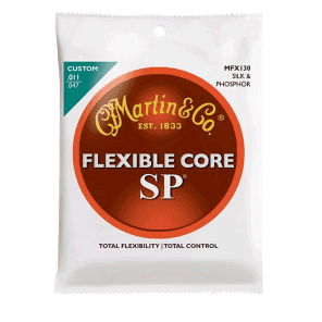 Martin MFX130 Flexible Core Silk & Phosphor Custom Light Acoustic Strings