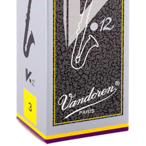 Vandoren CR623 V12 Series Bass Clarinet Reeds - Strength 3 (Box of 5)