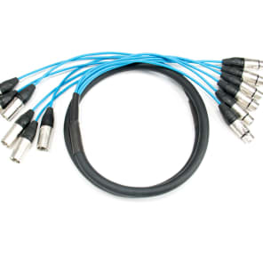 Elite Core Audio PEX66 6-Channel Fan To Fan XLR Extension Snake Cable - 6'