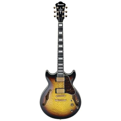Ibanez AM93QM Artcore Expressionist Semi-Hollow Body Electric Guitar (Antique Yellow Sunburst) image 2