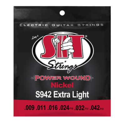 SIT POWERWOUND NICKEL ELECTRIC STRINGS EXTRA LIGHT 09-42 (BONUS .009 & .011 STRINGS) for sale