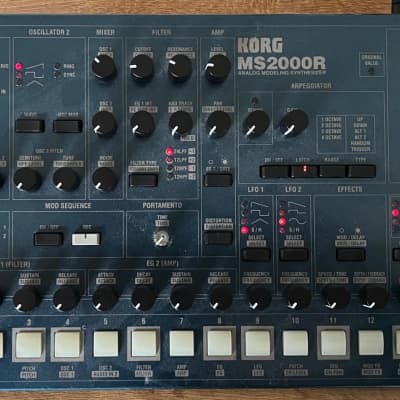 Korg MS2000R 2000s - Blue (with custom larger knobs and Dust Cover)