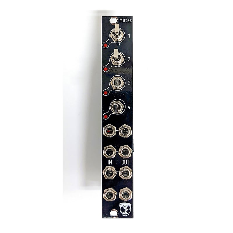 --- DivKid / Befaco Mutes --- Vactrol Quad Mute Switch Module for Eurorack Synths - 4 hp image 1