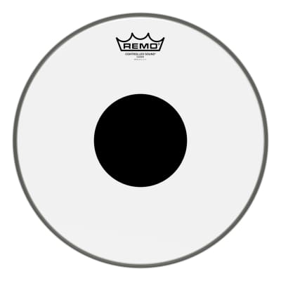 Remo - CS-0313-10- - Batter, Controlled Sound, Clear, 13" Diameter, Black Dot On Top image 2