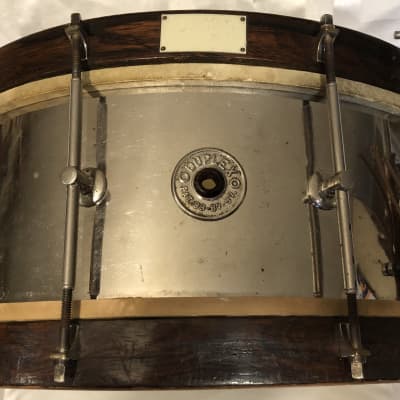 Duplex 1920’s/30’s RARE Aluminum Snare Drum image 4
