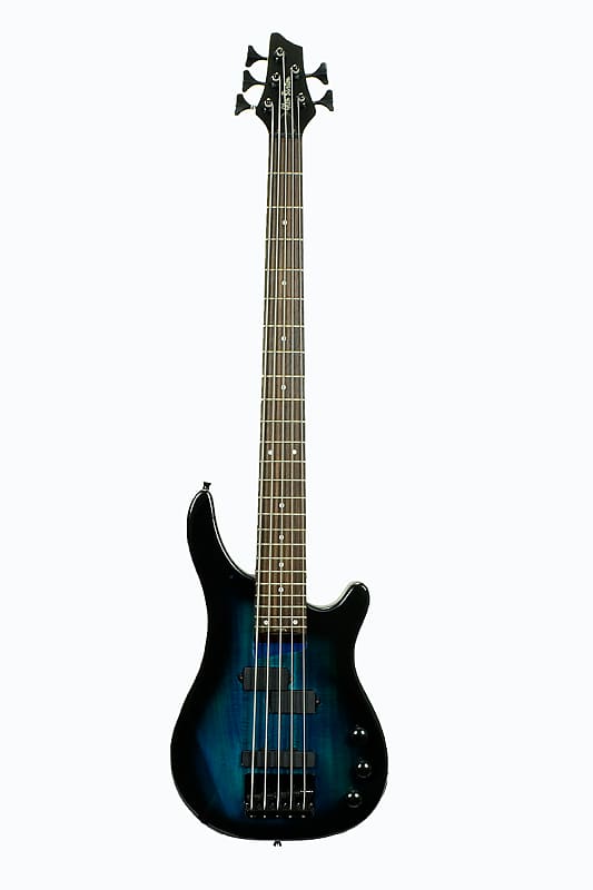 Glen Burton GBKEB BLS Solid Basswood Body Maple Neck 5 String Electric Bass Guitar w Gig Bag Strap