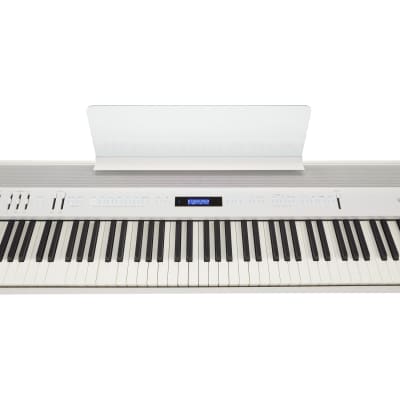Roland FP-60 Piano (White) - DP-10 Pedal (Included), Knox Heavy Duty Stand, Bench, Tascam TH02, Dust Cover, (2) 1/4 Cables Bundle image 4