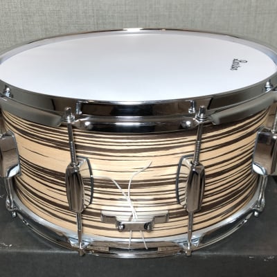 Barton Beech "Model 84" 6.5x14 Snare Drum - Zebrano Finish image 4