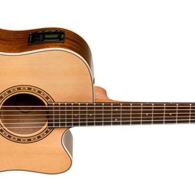 Washburn WD7SCE Harvest Series Solid Sitka Spruce Mahogany Cutaway 6-String Acoustic-Electric Guitar image 5