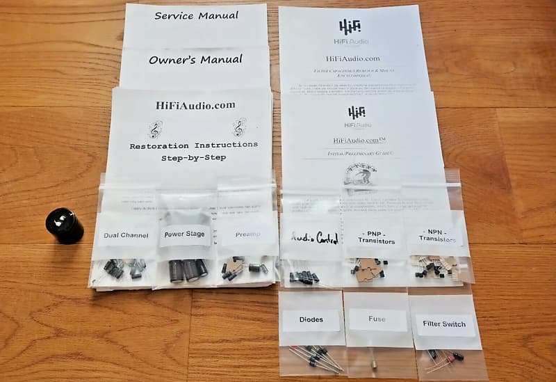 Fisher TX1000 restoration kit filter capacitor repair rebuild fix  			