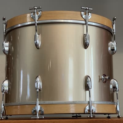 1950's Gretsch 20" Round Badge Bass Drum 14x20 - Copper Mist Lacquer Refinish image 4