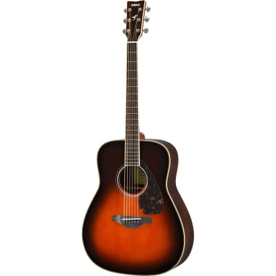 Yamaha FG830 Western Body Spruce Top Acoustic Guitar Tobacco Brown Sunburst image 2