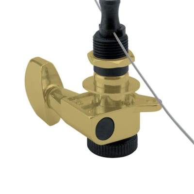 D'Addario Auto-Trim Tuning Machines, 6 In-Line setup, Gold image 1